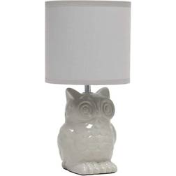 Simple Designs 12.8 Contemporary Ceramic Owl Bedside Table Lamp