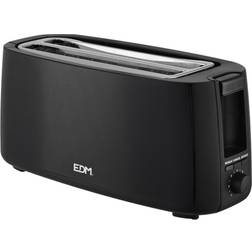 Edm Double Slot Black Toaster 1400 W
