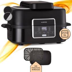 Klarstein Combo Air Grill-Hot Air Fryer 5 Programas 1500 Vatios 4,5 L Cesta Grill 2,5 L Cesta Freidora