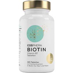 cosphera biotin hochdosiert 10.000 mcg d-biotin 365