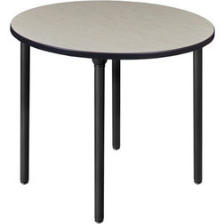 Regency Kee 36" Round Folding Breakroom Table- Grey/ Black Brown Black