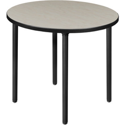 Regency Kee 30" Round Folding Breakroom Table- Grey/ Black Brown Black