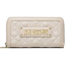 Love Moschino Quilted Zipped Purse - Cream