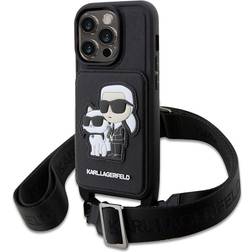 Karl Lagerfeld Crossbody Saffiano Karl & Choupette Necklace Case for iPhone 14 Pro