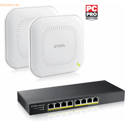 Zyxel GS1915-8EP Starter Kit 1x Switch GS1915-8EP 8 Porte Gestito L2 Gigabit + 2x NWA90AX Wi-Fi 6 Punto