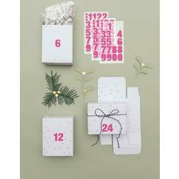 Adventskalender Boxen, Weiss/Irisierend