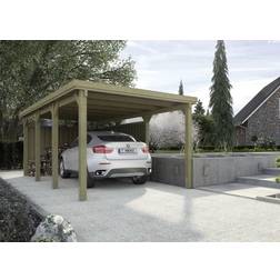 Weka Carpot Simple Bois 612x322 cm Avec Toit PVC (Surface du bâtiment )