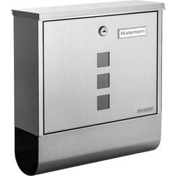 Monzana Cassetta Postale Acciaio Inox 30.5x8.5x33.5 cm