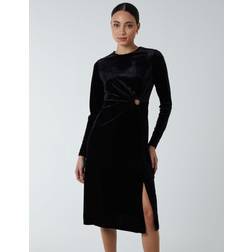 High Neck With Keyhole Detail & Long Sleeve Dress