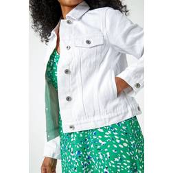 Roman Petite Bleached Denim Jacket - White