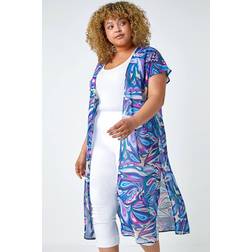 Roman Curve Paisley Print Longline Kimono