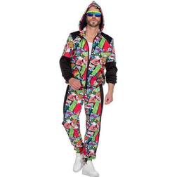 Wilbers Karnaval Tracksuit Pop-Art Maskeraddräkt