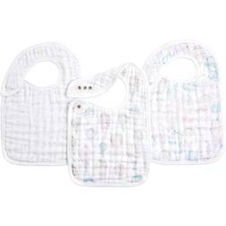 Aden + Anais White Organic Cotton Baby Bibs 3 Pack One Size