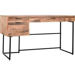 Dkd Home Decor Negro Natural Metal Madera 150 x 60 x 85 cm Escritorio de escritura