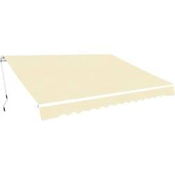 vidaXL Tenda Da Sole Pieghevole Manuale 400 cm Crema