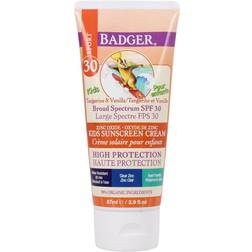 Badger sunscreen for kids, natural fragrance of tangerine and vanilla, spf30