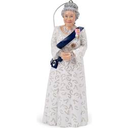 Kurt Adler Etc Queen Elizabeth Glitter Embellished Resin Decoration 12 cm Christmas Tree Ornament