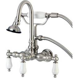 Kingston Brass AE11T8 Aqua Vintage Wall Mount Clawfoot Tub Faucet Grey
