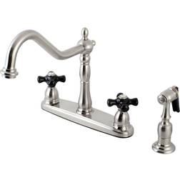 Kingston Brass KB1758PKXBS Duchess Centerset Kitchen Faucet Brushed N Nickel, Grey