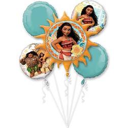 Anagram Moana Balloon Bouquet, includes 5 Foil Balloons, Licensed