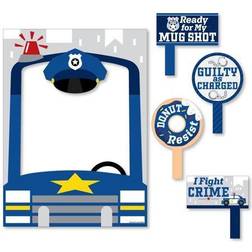 Calling all units police cop birthday party photo booth picture frame & props