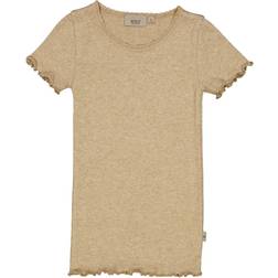 Wheat t-shirt Rib Lace Dark Oat Melange