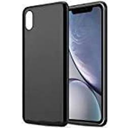 Cadorabo TPU Ultra Slim AIR Cover iPhone XR Smartphone Hülle, Schwarz