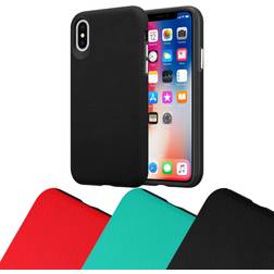 Cadorabo CARNATION RED Hybrid Case for Apple iPhone X XS case cover