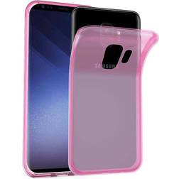 Cadorabo TPU Ultra Slim AIR Cover Galaxy S9 Smartphone Hülle, Pink, Transparent