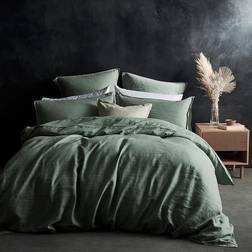 Lazy Linen Lazy Linen Sage Duvet Cover Green