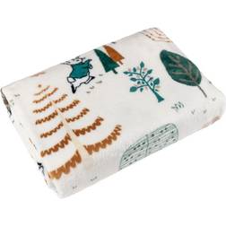 Peter Rabbit TM Scandi Woods Printed Fleece Blankets Brown, Grey, Green, Natural, White, Multicolour