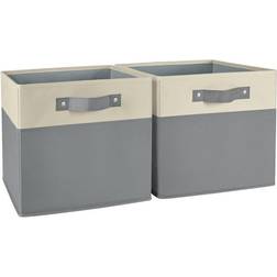 RiverRidge Kids 2pc 10.5in Two-Tone Folding Storage Bin Set