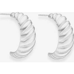 Camilla Krøyer Jewellery Classic Twist Dome Hoops - Silver