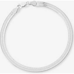 Camilla Krøyer Jewellery Flad Slange Armbånd 18cm - Silver