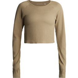 Röhnisch Seamless Crop Long Sleeve Top - Oak