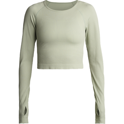 Röhnisch Seamless Crop Long Sleeve Top - Desert Sage