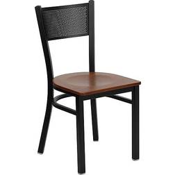 Flash Furniture XU-DG-60115-GRD-CHYW-GG HERCULES Series Grid Kitchen Chair