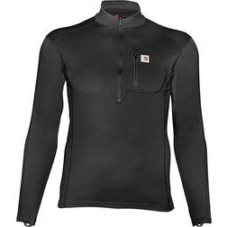 Carhartt Men's Force Midweight Micro-Grid Base Layer Quarter-Zip Pocket Top Black