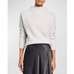 Vince Boiled Cashmere Funnel-Neck Pullover GRAY