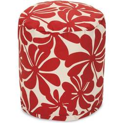 Majestic Home Goods 85907220417 Red Pouffe 17"