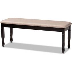 Baxton Studio Sand/Dark Settee Bench