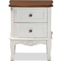 Baxton Studio 2 Drawer Darlene Bedside Table