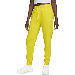 Nike Sportswear Club Fleece Women's Mid-Rise Joggers - Opti Yellow/White