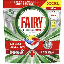 Fairy Platinum Plus All-in-One Lemon Dishwasher 59 Capsules