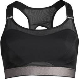 Casall High Control Sports Bra - Black/Liquid Metal