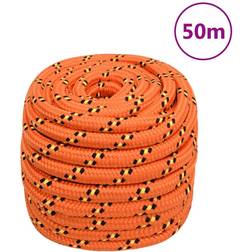 vidaXL Corde de Bateau Corde de Levage Câble d'Amarrage Ancrage Navire Lignes de Gréement Corde à Linge Orange 20 mm 50 m Polypropylène