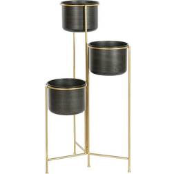 Dkd Home Decor Black Gold Metal Planter 30 x 21 x 80 cm