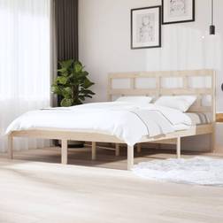 vidaXL brown, 160 Solid Wood Pine Bed Frame