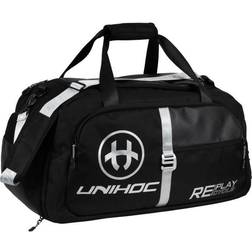 Unihoc Gearbag Re/play Line Medium Bl Black, Unisex, Equipo, bolsas y mochilas, Floorball, Negro, ONESIZE