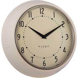 Plint Retro Wall Clock Non-Ticking Cream Väggklocka